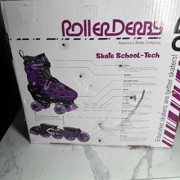 Roller Derby Interchangeable Youth Adjustable 2-1 Inline-Quad‎ Skate Size 3-6 - Picture 5 of 6